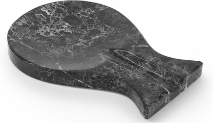Marble Spoon Rest for Stove Top 8" Inches Black Handmade Spoon Holder For Kitchen Utensils, Ideal Heat-Resistant Cooking Utensil Rest, Modern Farmhouse Kitchen Décor