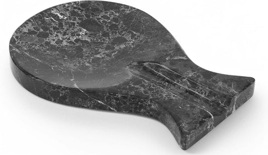 Marble Spoon Rest for Stove Top 8" Inches Black Handmade Spoon Holder For Kitchen Utensils, Ideal Heat-Resistant Cooking Utensil Rest, Modern Farmhouse Kitchen Décor