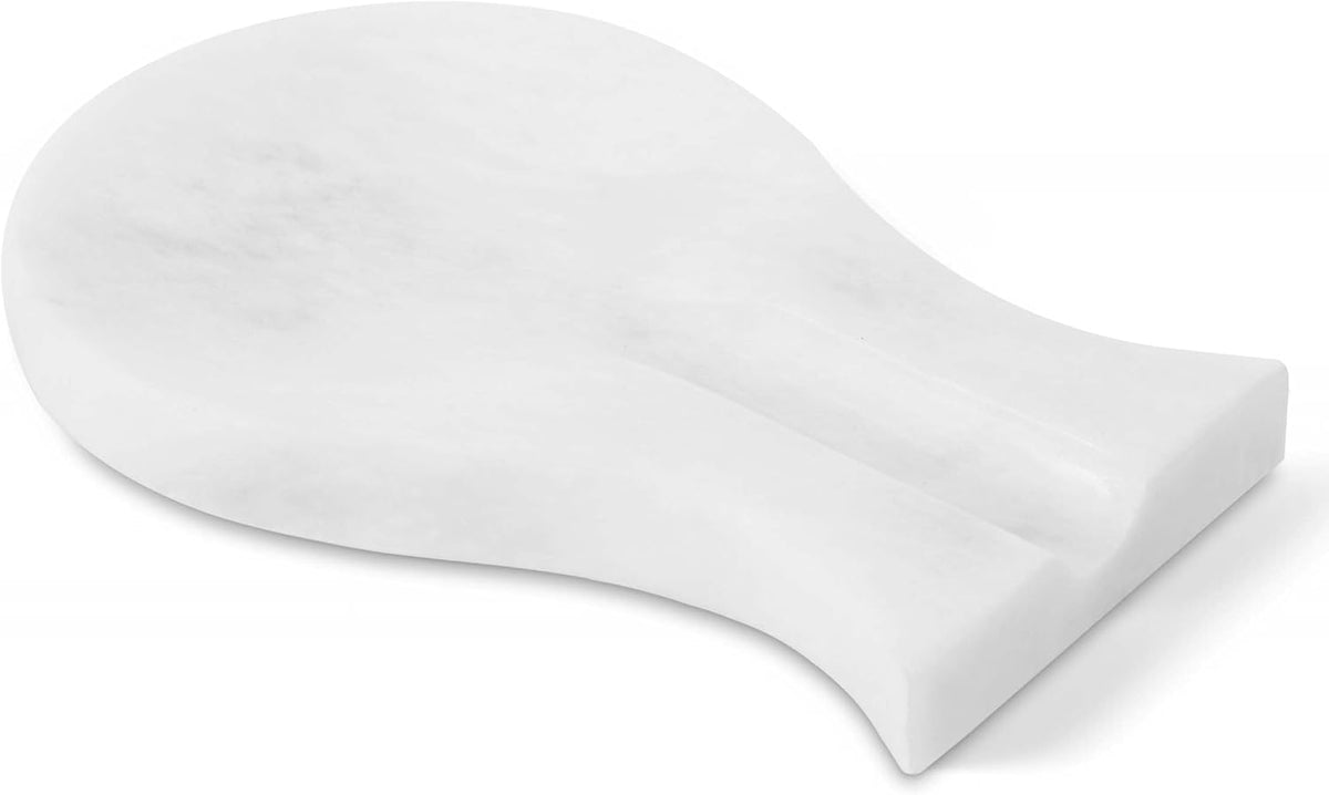 Marble Spoon Rest for Stove Top 8" Inches Black Handmade Spoon Holder For Kitchen Utensils, Ideal Heat-Resistant Cooking Utensil Rest, Modern Farmhouse Kitchen Décor