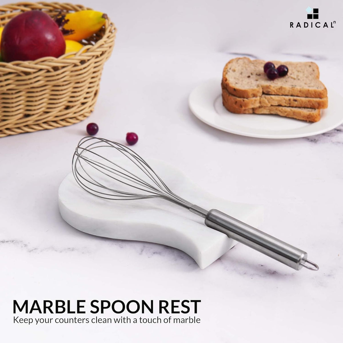 Marble Spoon Rest for Stove Top 8" Inches Black Handmade Spoon Holder For Kitchen Utensils, Ideal Heat-Resistant Cooking Utensil Rest, Modern Farmhouse Kitchen Décor