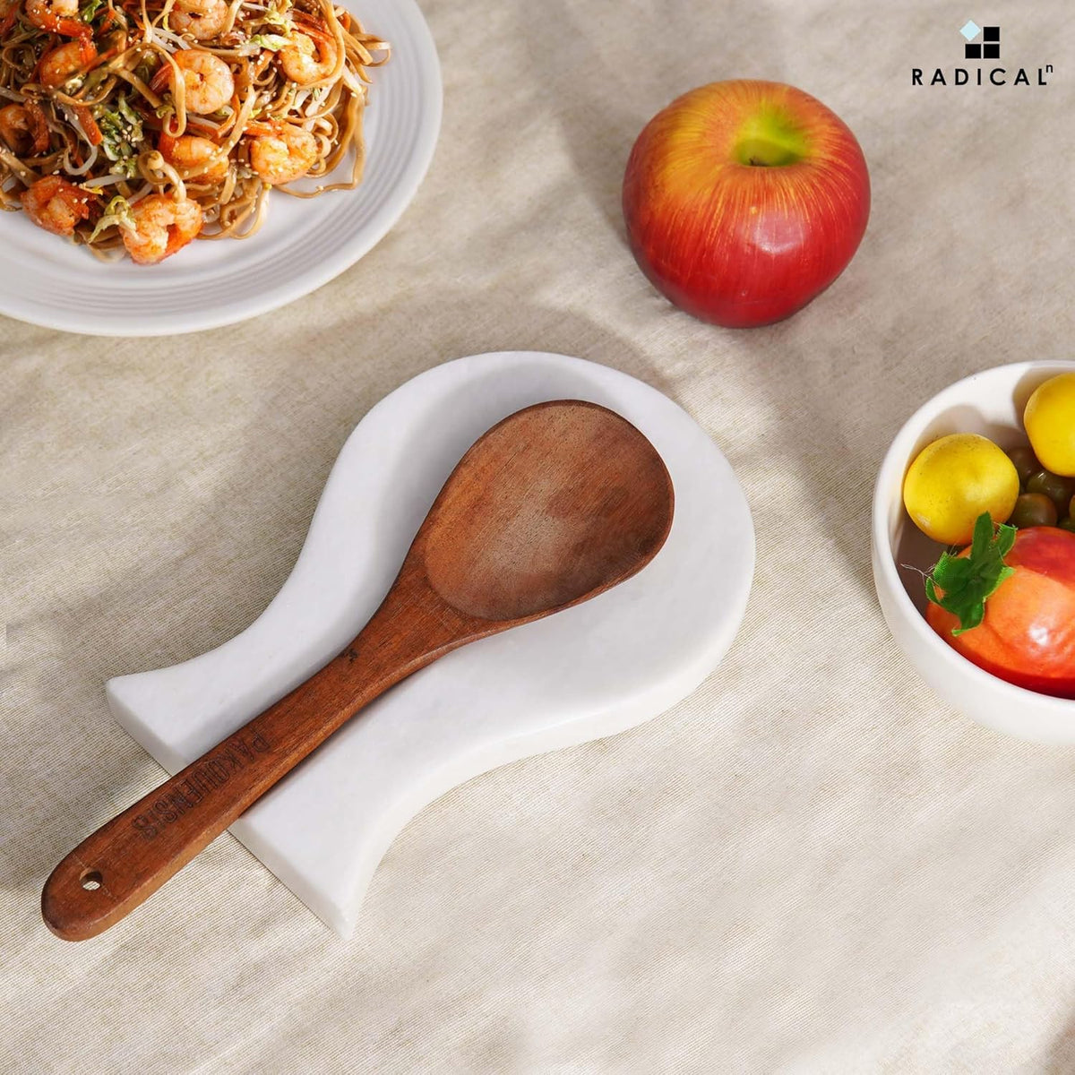 Marble Spoon Rest for Stove Top 8" Inches Black Handmade Spoon Holder For Kitchen Utensils, Ideal Heat-Resistant Cooking Utensil Rest, Modern Farmhouse Kitchen Décor
