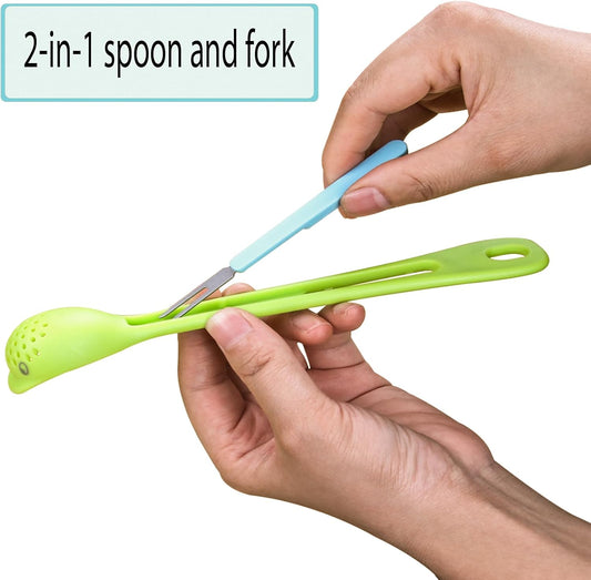 pickle forks 2 pieces Olive Spoon, pickle picker Jar Spoon and Fork Set, for Kitchen Olives Cans, Onions, Cucumbers, Slotted Spoon