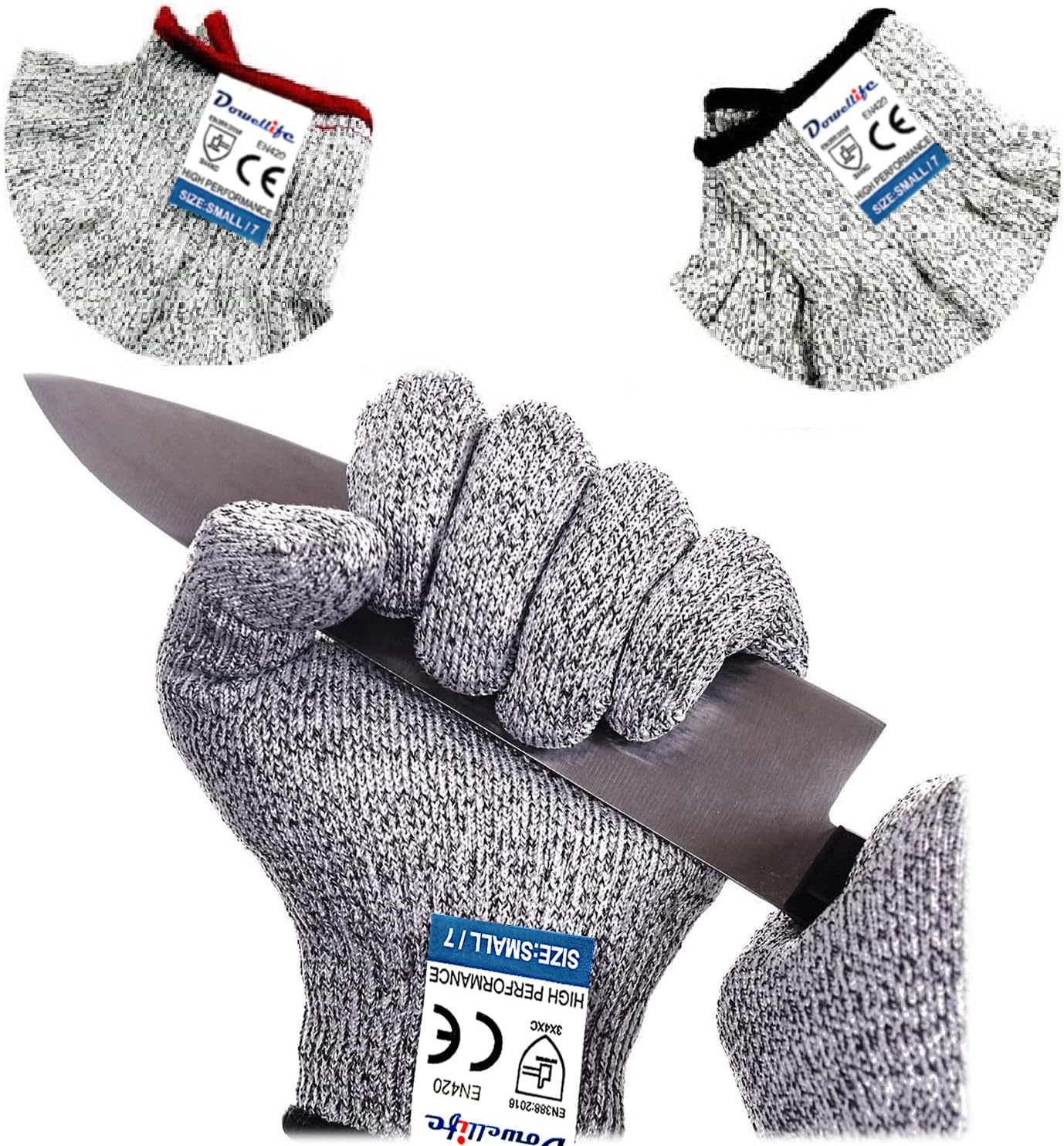 Cut Resistant Gloves Food Grade Level 5 Protection, Safety Kitchen Cut Gloves for Chef Oyster Shucking Mandolin Knife Butcher Meat Cutting