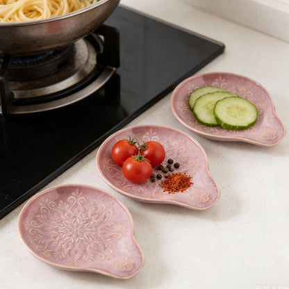 Farmhouse Ceramic Spoon Rests Holder for Kitchen Counter Stove Top (White-A1)
