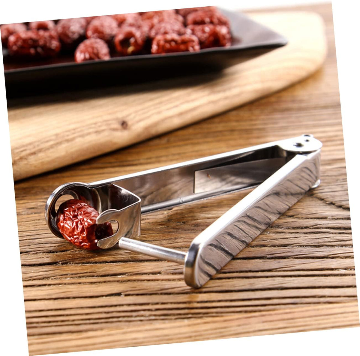 Date Pit Remover Stainless Steel Red Date Corer and Cherry Pitter Tool for Quick Fruit Core Removal 5.70 inch Handheld Kitchen Gadget for Baking and Cooking