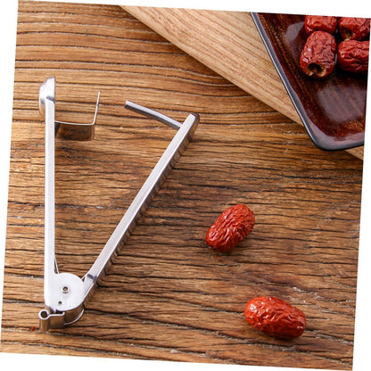 Date Pit Remover Stainless Steel Red Date Corer and Cherry Pitter Tool for Quick Fruit Core Removal 5.70 inch Handheld Kitchen Gadget for Baking and Cooking