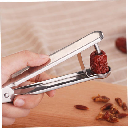 Date Pit Remover Stainless Steel Red Date Corer and Cherry Pitter Tool for Quick Fruit Core Removal 5.70 inch Handheld Kitchen Gadget for Baking and Cooking