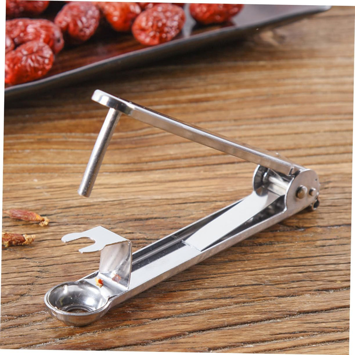 Date Pit Remover Stainless Steel Red Date Corer and Cherry Pitter Tool for Quick Fruit Core Removal 5.70 inch Handheld Kitchen Gadget for Baking and Cooking