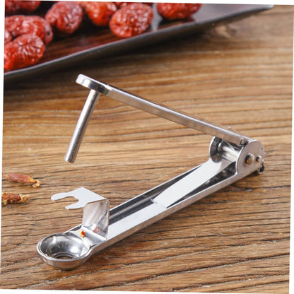 Date Pit Remover Stainless Steel Red Date Corer and Cherry Pitter Tool for Quick Fruit Core Removal 5.70 inch Handheld Kitchen Gadget for Baking and Cooking