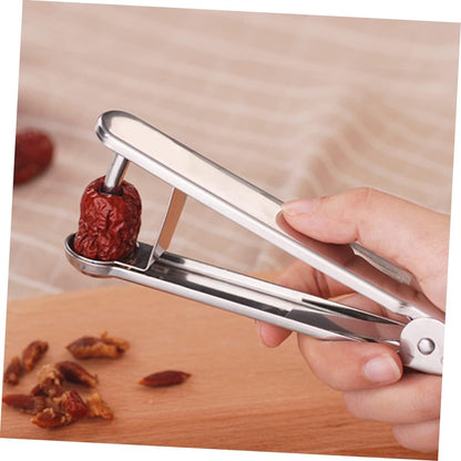 Date Pit Remover Stainless Steel Red Date Corer and Cherry Pitter Tool for Quick Fruit Core Removal 5.70 inch Handheld Kitchen Gadget for Baking and Cooking