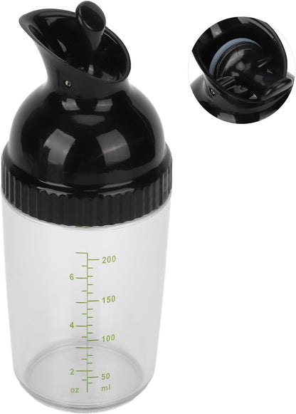Salad Dressing Shaker with Lid, ABS PP Material One Handed Operation for Oils Sauces Marinades 6.8 Ounce Leakproof Container Green