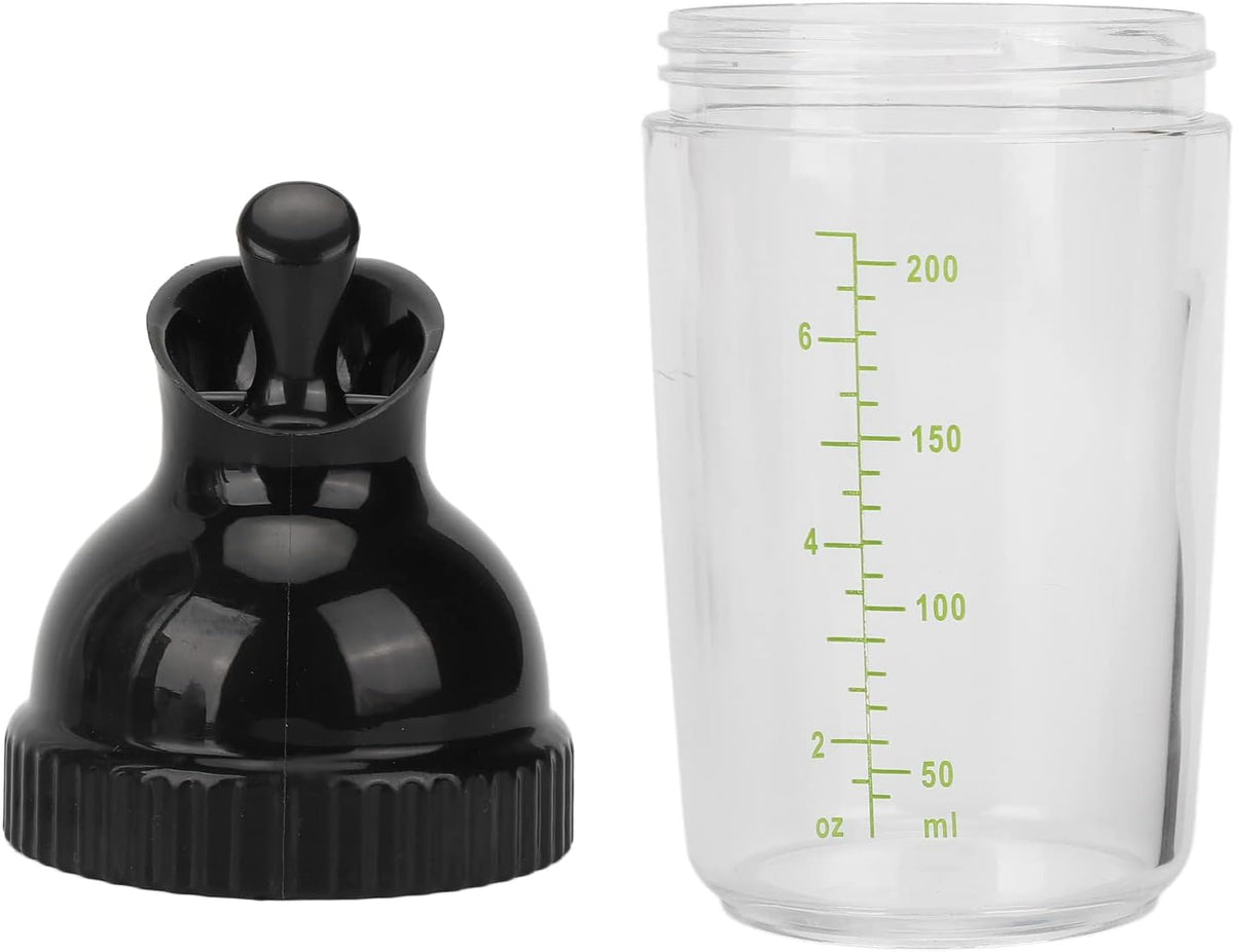 Salad Dressing Shaker with Lid, ABS PP Material One Handed Operation for Oils Sauces Marinades 6.8 Ounce Leakproof Container Green