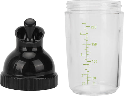 Salad Dressing Shaker with Lid, ABS PP Material One Handed Operation for Oils Sauces Marinades 6.8 Ounce Leakproof Container Green