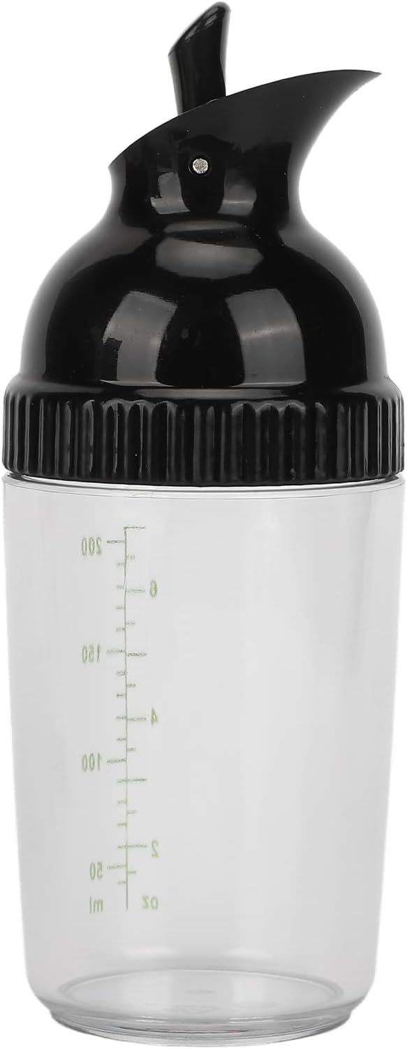 Salad Dressing Shaker with Lid, ABS PP Material One Handed Operation for Oils Sauces Marinades 6.8 Ounce Leakproof Container Green