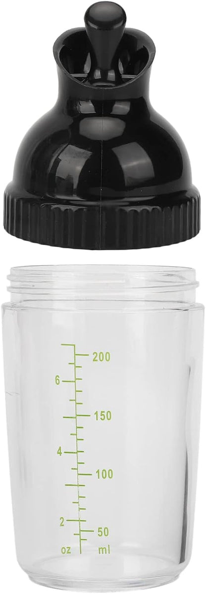 Salad Dressing Shaker with Lid, ABS PP Material One Handed Operation for Oils Sauces Marinades 6.8 Ounce Leakproof Container Green