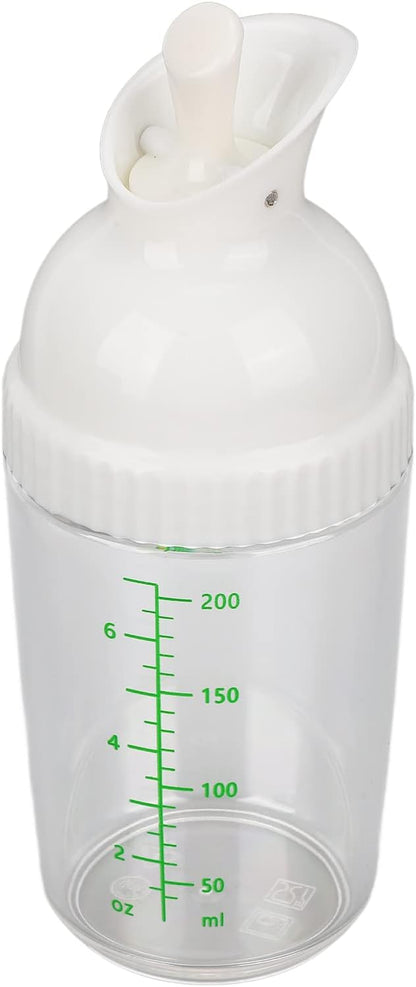 Salad Dressing Shaker with Lid, ABS PP Material One Handed Operation for Oils Sauces Marinades 6.8 Ounce Leakproof Container Green