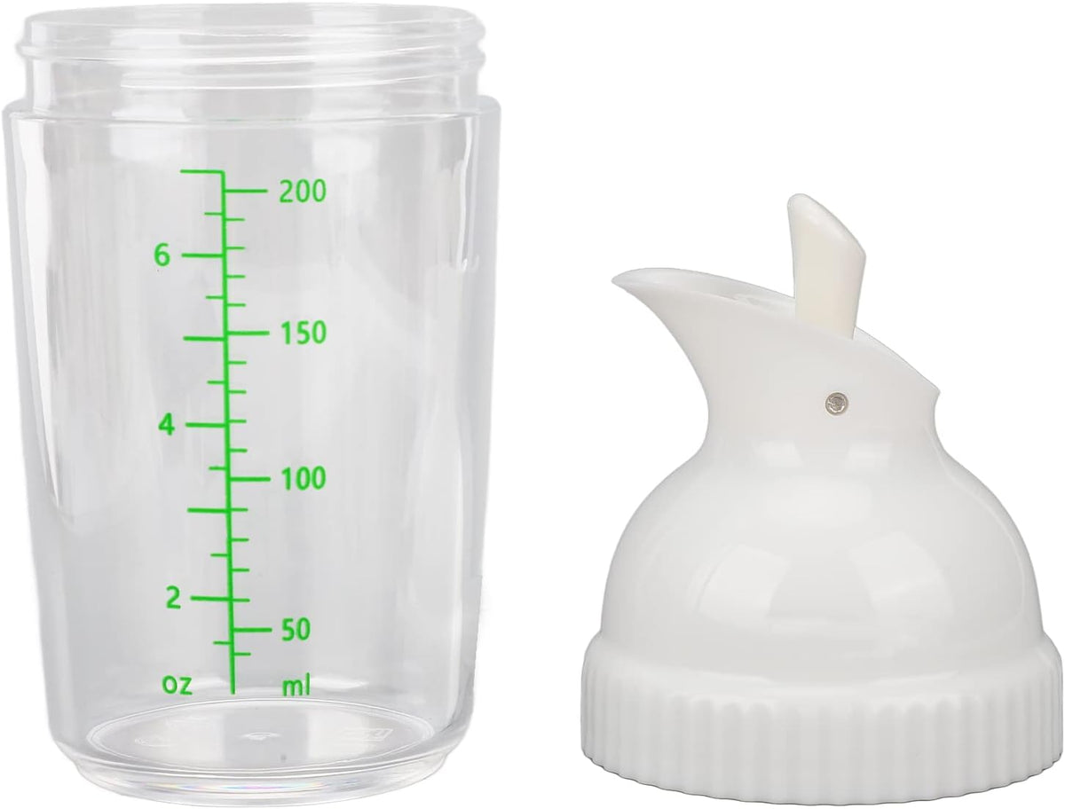 Salad Dressing Shaker with Lid, ABS PP Material One Handed Operation for Oils Sauces Marinades 6.8 Ounce Leakproof Container Green