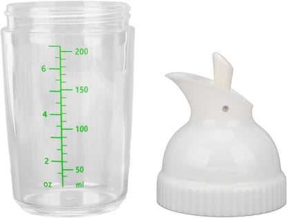 Salad Dressing Shaker with Lid, ABS PP Material One Handed Operation for Oils Sauces Marinades 6.8 Ounce Leakproof Container Green