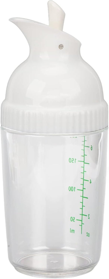 Salad Dressing Shaker with Lid, ABS PP Material One Handed Operation for Oils Sauces Marinades 6.8 Ounce Leakproof Container Green