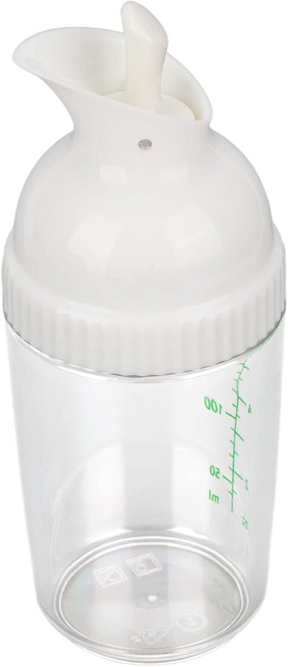 Salad Dressing Shaker with Lid, ABS PP Material One Handed Operation for Oils Sauces Marinades 6.8 Ounce Leakproof Container Green