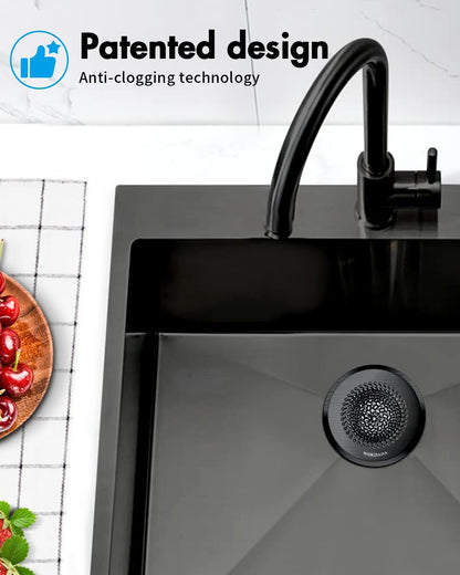Kitchen Sink Drain Strainer,Patented Reversible Chain Mesh Basket Anti-Clog