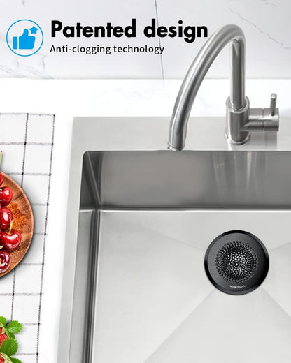Kitchen Sink Drain Strainer,Patented Reversible Chain Mesh Basket Anti-Clog