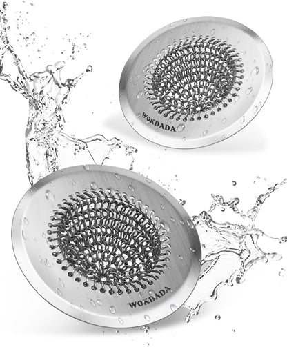 Kitchen Sink Drain Strainer,Patented Reversible Chain Mesh Basket Anti-Clog