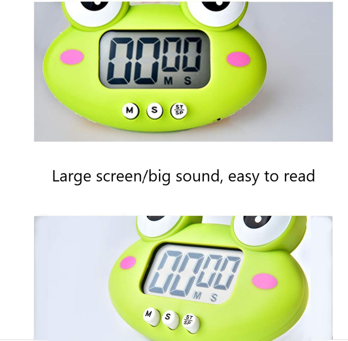Kitchen Timer, Cute Cartoon Animal Countdown, Digital Cooking Timer with Magnetic, LCD Large-Screen Visual Clock, Hangable Alarm Clock with Stand，for Cooking Bake Sport Game (Timer-XG)