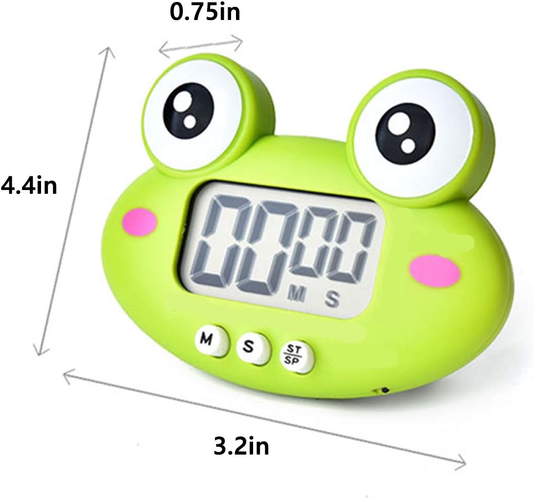 Kitchen Timer, Cute Cartoon Animal Countdown, Digital Cooking Timer with Magnetic, LCD Large-Screen Visual Clock, Hangable Alarm Clock with Stand，for Cooking Bake Sport Game (Timer-XG)