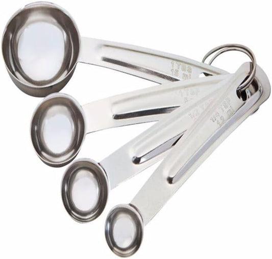 19875 4 Piece Stainless Steel Measuring Spoon Set