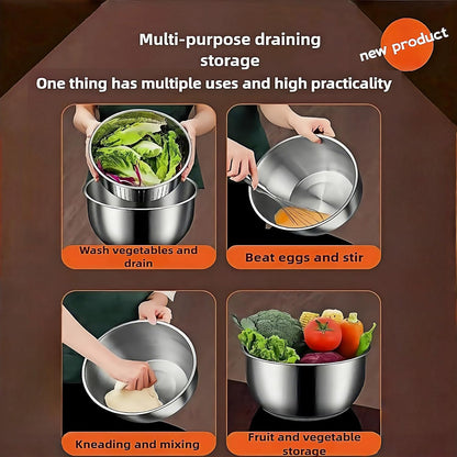 6L Stainless Steel Salad Spinner, Vegetable Spinner, Lettuce Spinner, Fruit Washer, Quick Spin Commercial Salad Spinner for Household Vegetables and Pasta Fries Spinner Essential Kitchen Utensils