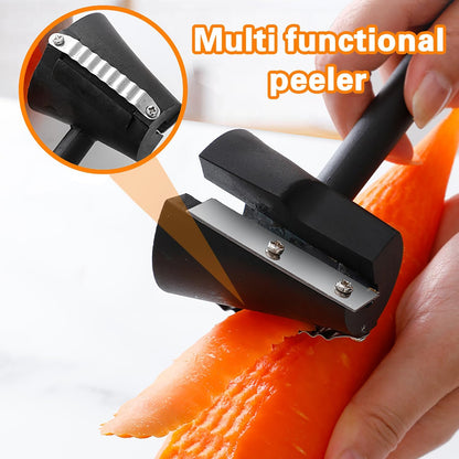 2 Pack Carrot Peeler Carrot Curler Black Carrot Spiral Shred Slicer Root Vegetables Fruits Slicer Sharpener Garnishing Tool