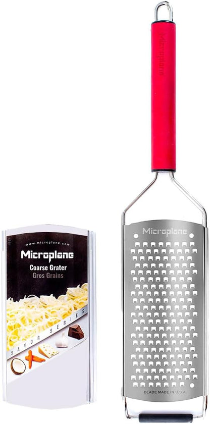 Savor Series Kitchen Grater Fine in Black for Hard Cheese Parmesan, Citrus Lemon, Orange, Lime, Ginger, Nutmeg, Cinnamon, Garlic, Chili, Chocolate - Stainless Steel Grater Made in USA