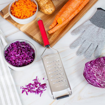 Savor Series Kitchen Grater Fine in Black for Hard Cheese Parmesan, Citrus Lemon, Orange, Lime, Ginger, Nutmeg, Cinnamon, Garlic, Chili, Chocolate - Stainless Steel Grater Made in USA