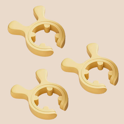 3 Pack Silicone Pot Clip Utensil Rest, Deer Antler Spoon Holder for Pot Handles, Boil Over Guard & Lid Lifter, Heat Resistant Spoon Rest for Kitchen, Fits Handles 0.5" or Thicker (Yellow-3PCS)