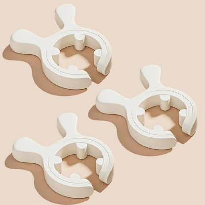 3 Pack Silicone Pot Clip Utensil Rest, Deer Antler Spoon Holder for Pot Handles, Boil Over Guard & Lid Lifter, Heat Resistant Spoon Rest for Kitchen, Fits Handles 0.5" or Thicker (Yellow-3PCS)