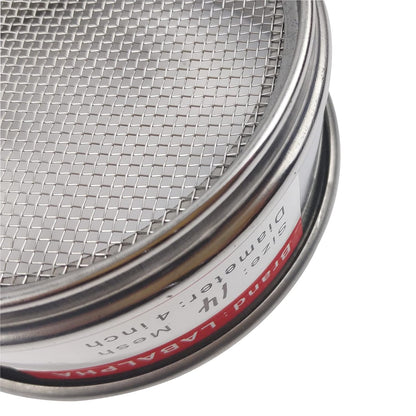 120 Mesh Lab Sieves, Test Sieve #120 Mesh, 4'' Diameter, 304 Stainless Steel Wire Cloth (0.125mm)