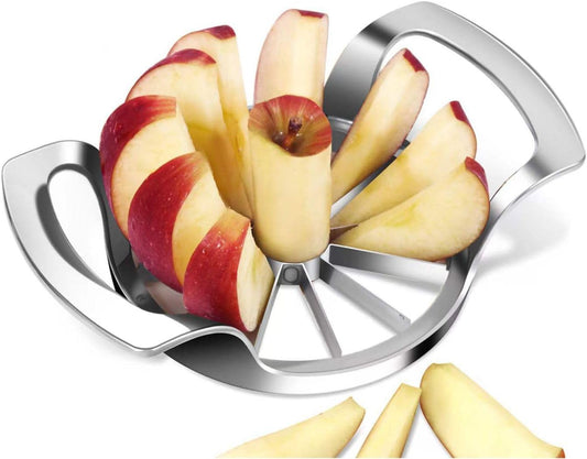 Heavy Duty Apple Cutter Corer, Large 12-Blade Stainless Steel Fruit Slicer