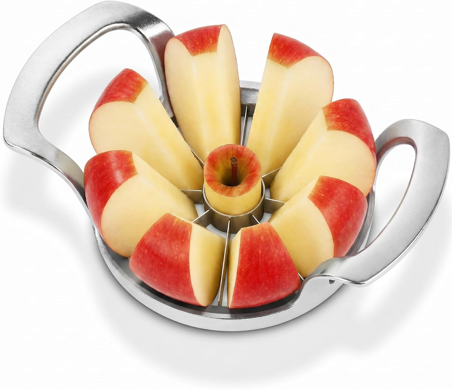 Heavy Duty Apple Cutter Corer, Large 12-Blade Stainless Steel Fruit Slicer
