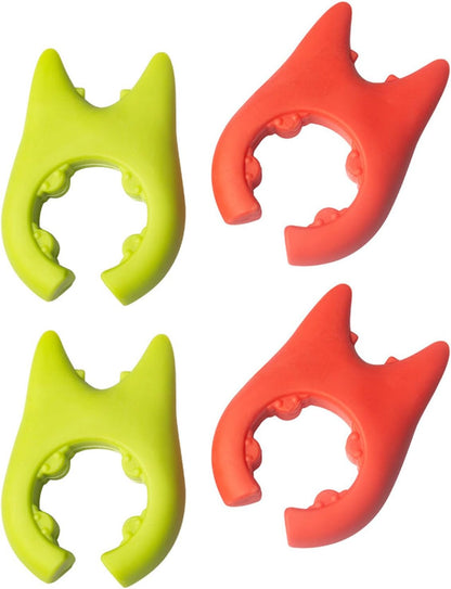 4pcs spoon holder to prevent burns and spills, with non perforated cooking pot holder creatively integrated with devil's kitchen accessories, used for placing spoons and spatulas after cooking