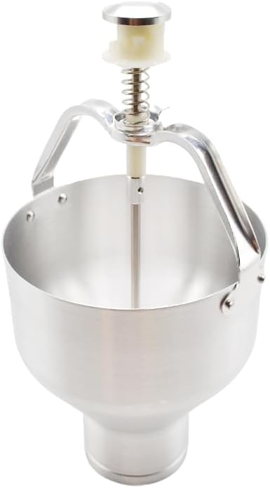 1 Pack Pancake Batter Dispenser with Stand, 88 Ounce Heavy Gauge 10GA Aluminum Body, Precise Portion Control Dial Setting for Pancakes Cupcakes Crepes Donuts Biscuits Muffins