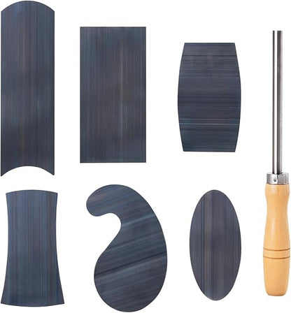 New Cabinet Scraper Cards and Cabinet Scraper Burnisher with 12 Piece Multi-Shaped Scraper Set Suitable for Various Small space and Small-Sized Tasks(HTCSCS13)