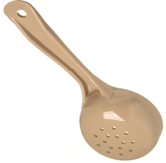 Measure Miser Plastic Perforated Measuring Spoon with Short Handle, 4 Ounces, Beige