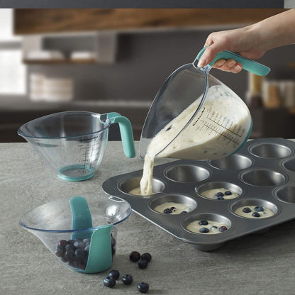 KitchenAid KQ298OSOBA Gourmet Set of 3 Measuring Jugs, Onyx