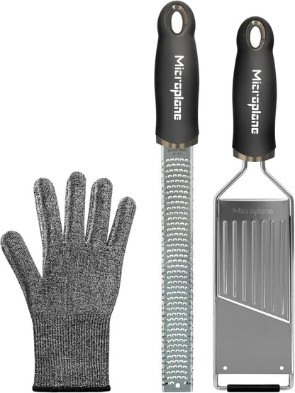 Microplane Gourmet Kitchen Grater, 335x160x39mm, Black