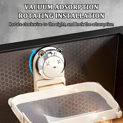 Kitchen Sink Strainer with 100 PCS Filter Mesh Bag, Food Waste Filter Basket, Suction Cup Folding Washing Vegetables and Fruits Drying Bag Holder(Silver)