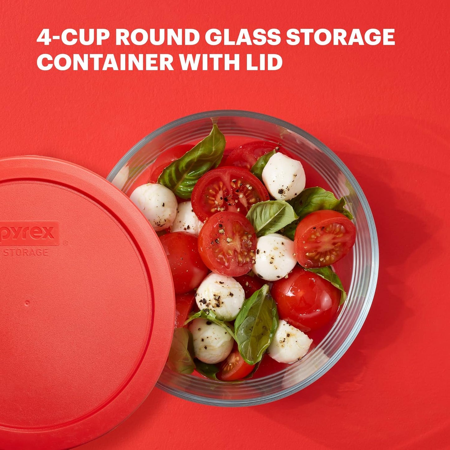Pyrex Simply Store Glass Food Storage Container, Snug Fit Non-Toxic Plastic BPA-Free Lids, Freezer Dishwasher Microwave Safe, 11 Cup