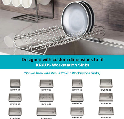 KRAUS Stainless Steel Colander for Workstation Kitchen Sink, CS-6
