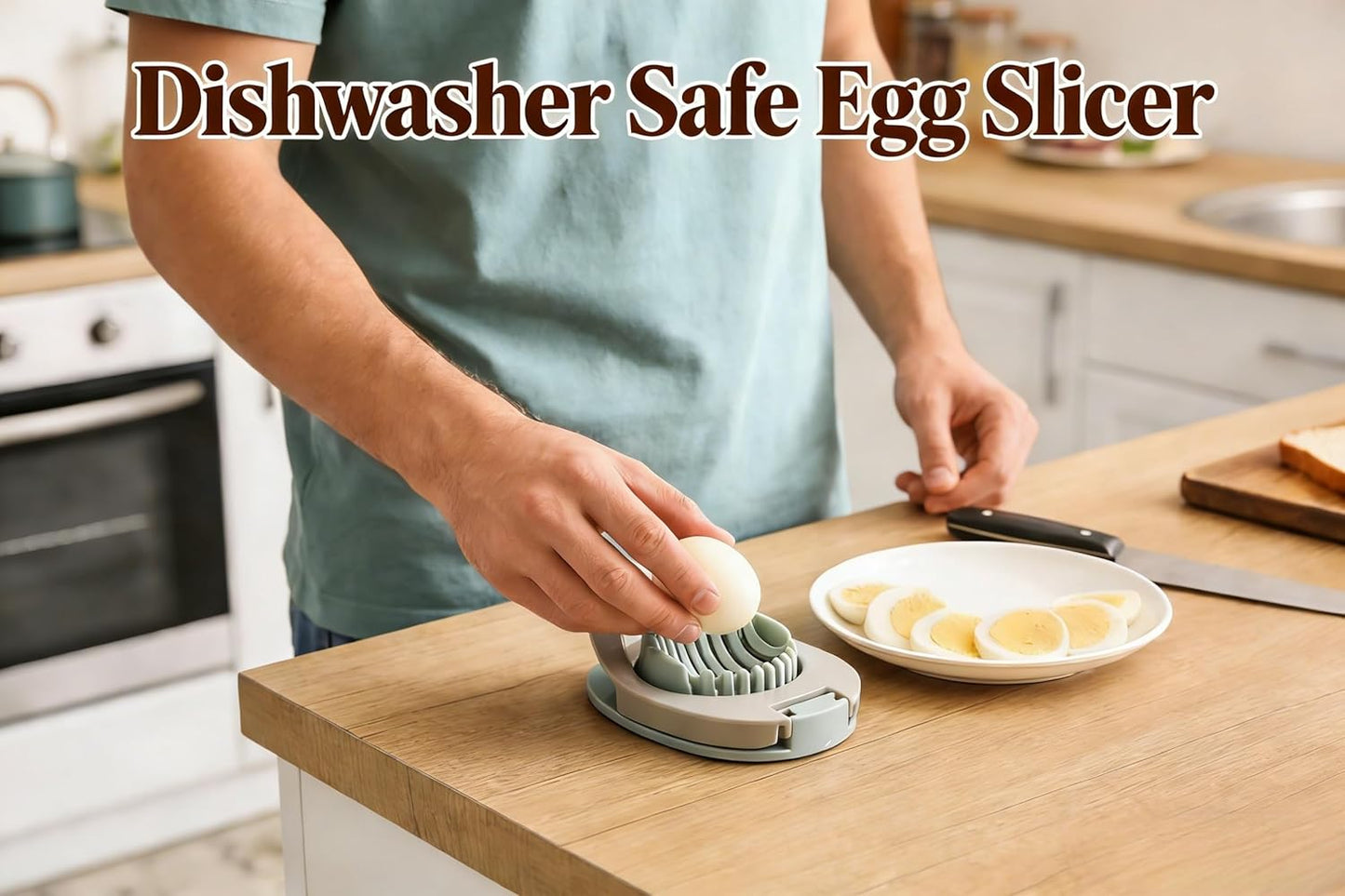 2pcs Egg Slicer for Boiled Eggs, Kiwifruit Strawberry Cutter with Stainless Steel Wire