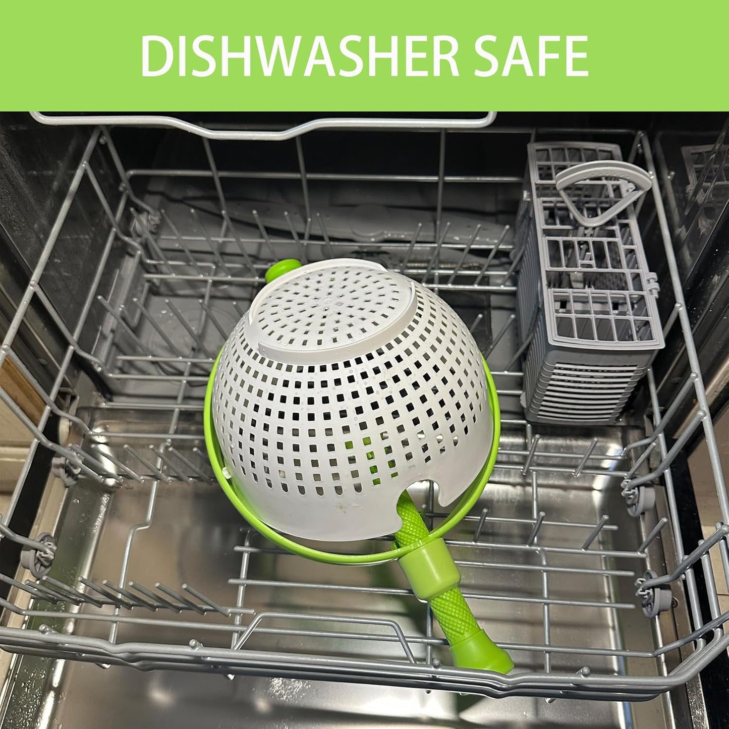 Collapsible Salad Spinner 3-in-1, 3Qt Space Saving Colander & Vegetable Dryer, Foldable for Easy Storage, Dishwasher Safe, BPA-Free, Non-Slip Base, for Small Kitchens, Dorms, RV, Camping